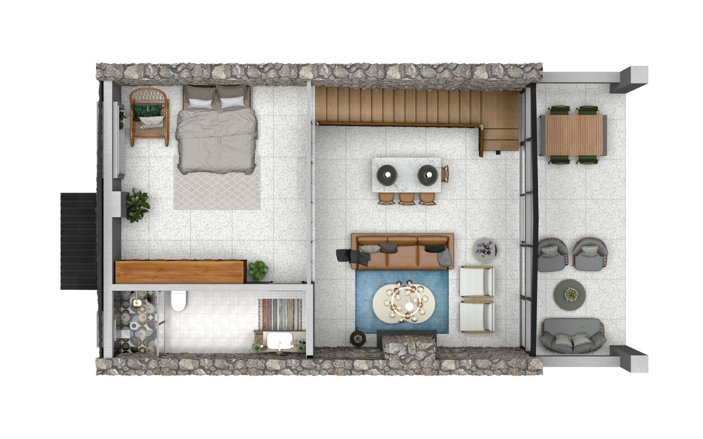 2+1 LOFT 1. kat planı
